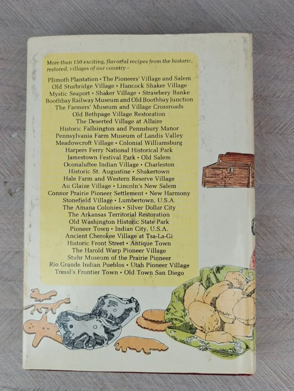 Recipes From America's Restored Villages Jean Anderson 1975 Hardcover Cookbook